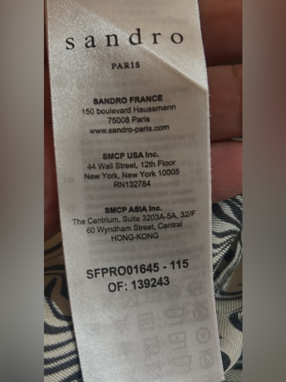 Sandro Paris Women’s 100%Silk Zebra Print Shift Dress Layered Size 42 - Picture 15 of 15